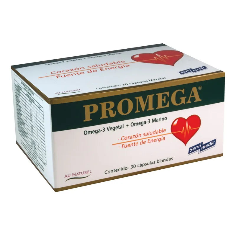 PROMEGA 30CAPS - Acción Dual (750mg Marino + 250mg Chía)SERVIMEDIC