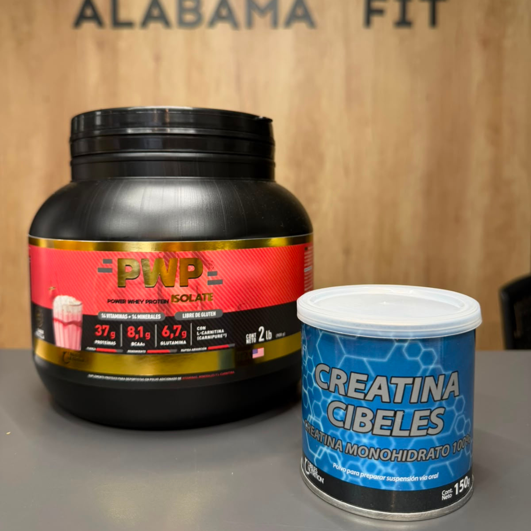 Combo Whey Protein PWP Isolada 2LB+ Creatina Cibeles 150gr