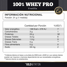 GOLD NUTRITION WHEY PRO VAINILLA 2LB - GOLD NUTRITION