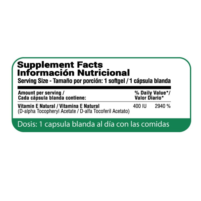 VITAMINA E - 400 I.U. 100 SOFT. - QUALIVITS