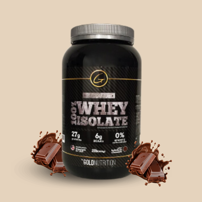 100% WHEY ISOLATE CHOCOLATE 2LB - GOLD NUTRITION