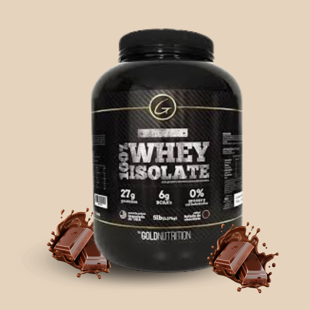 100% WHEY ISOLATE CHOCOLATE 5LB - GOLD NUTRITION