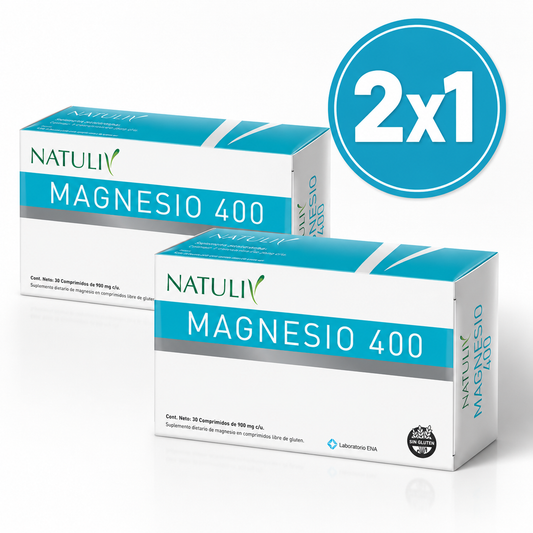 MAGNESIO NATULIV 400 MG. 30 CAPS - 2x1