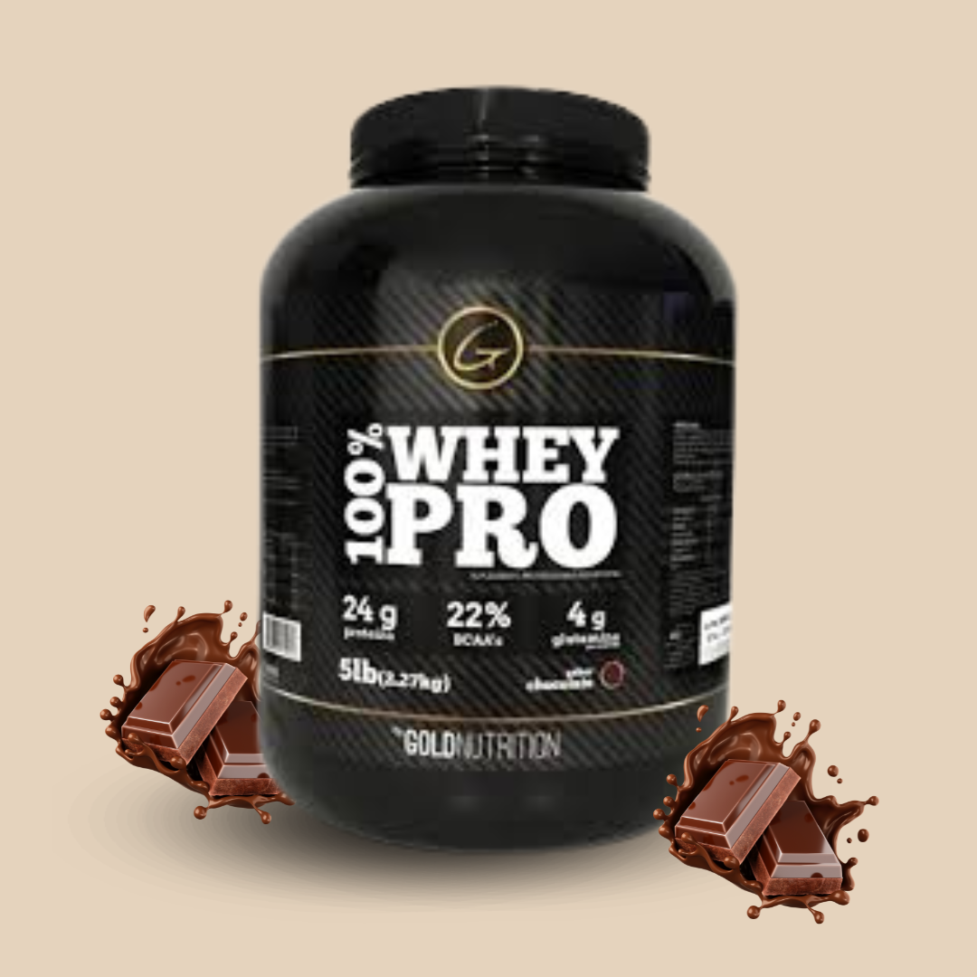 100% WHEY PRO CHOCOLATE 5LB - GOLD NUTRITION