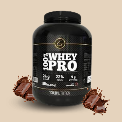 100% WHEY PRO CHOCOLATE 5LB - GOLD NUTRITION