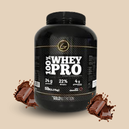 100% WHEY PRO CHOCOLATE 5LB - GOLD NUTRITION