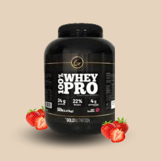 100%  WHEY PRO FRUTILLA 5LB - GOLD NUTRITION
