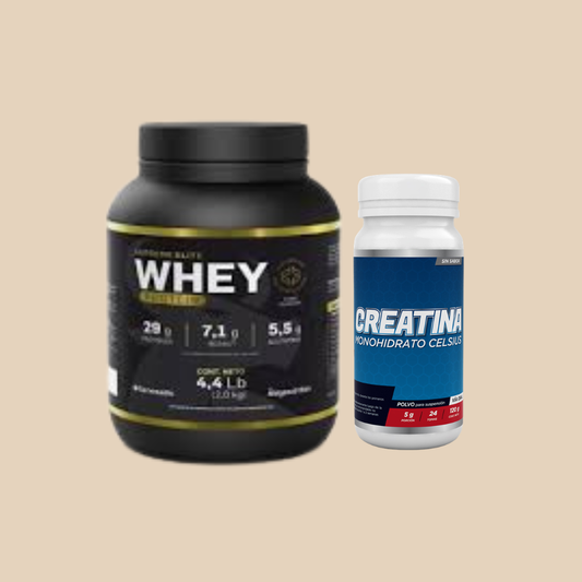 Combo Whey Protein Meganutrition Celcius 50serv. Sabor Vainilla+ Creatina Celicuis 120gr (Copia)