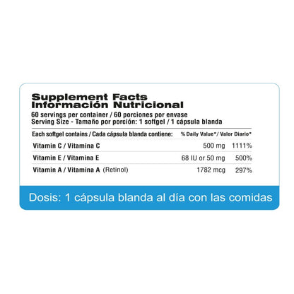 ANTIOXIDANT C+E+A 60 SOFT. - QUALIVITS