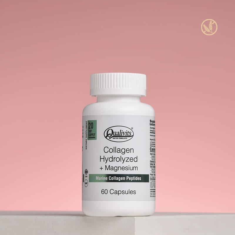 COLAGENO HIDROLIZADO 400MG + MAGNESIO 100MG. 60 CAPS. - QUALIVITS