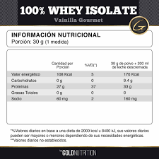 100% WHEY ISOLATE VAINILLA 5LB - GOLD NUTRITION