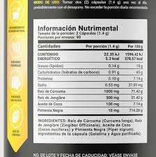 CURCUMA+JENGIBRE+PIMIENTA NEGRA+VITAMINA C - HOMEOPATIA ALEMANA