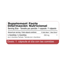 L-CARNITINE 250 MG 120 CAPS. - QUALIVITS