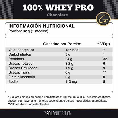 ISOLADA WHEY PRO- GOLD  NUTRITION- VAINILLA 2LB