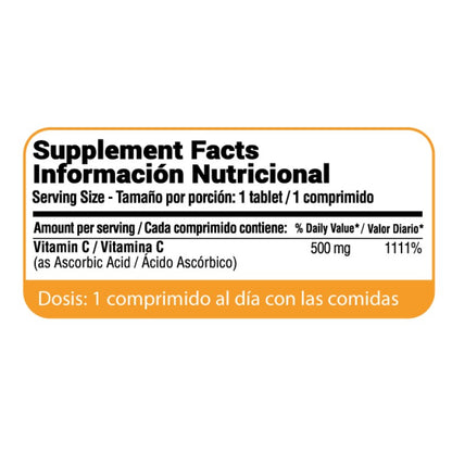 VITAMINA C - 500 MG 100 TABS. - QUALIVITS