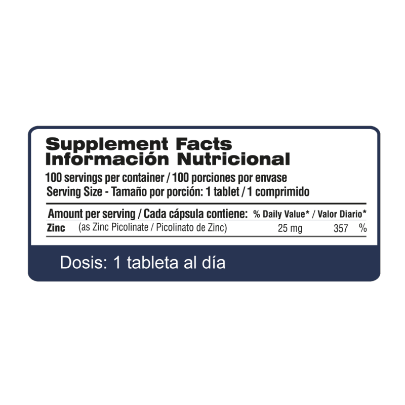 ZINC 40 MG 100 TABS. - QUALIVITS